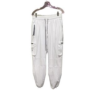 ASRV Technical Sportswear Cargo Pants Men's XL White Drawstring Zipper Pockets